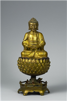 明 佛坐像,明,铜,陈设