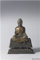 铜鎏金佛坐像,日本 白凤时代 或以後,铜,