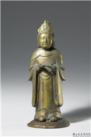 善妙神天女立像,日本 室町时代 或以後,铜,陈设