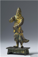 明 胡人立像,明,铜,陈设
