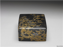 清 椿梅莳绘长方盒,清,漆,