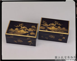 清 山水莳绘小方盒,清,漆,