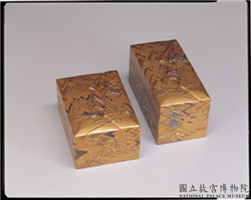 清 松橘梅莳绘小方盒,清,漆,