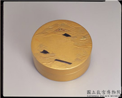 清 山水莳绘圆盒,清,漆,