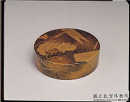 清 乐器莳绘小圆盒,清,漆,