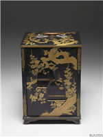 清 梅莳绘四层提盒,清,漆,