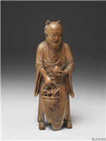 清 竹雕八仙（蓝采和）,清,竹,陈设