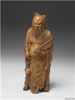 清 竹雕八仙（锺离权）,清,竹,陈设