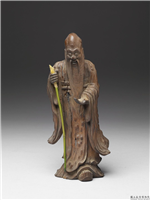 清 木根雕寿星,清,木,文具文玩
