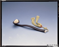 清 竹丝嵌玉如意,清,竹,文具文玩