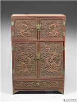 清 剔红龙纹小柜,清,漆,家具