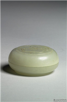 清 青玉螭纹小圆盒,清,玉石,香具/盛装器