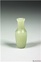 清 青玉直纹小瓶,清,玉石,香具/盛装器