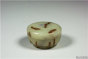 清 青玉直纹寿字圆盒,清,玉石,香具/盛装器
