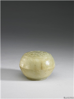 清 青玉番莲小圆盒,清,玉石,香具/盛装器