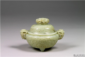 清 青玉雕花炉,清,玉石,香具/盛装器