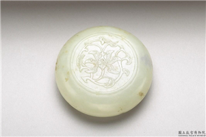 清 青玉雕花小圆盒,清,玉石,香具/盛装器