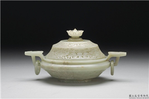 清 青玉龙纹炉,清,玉石,香具/盛装器