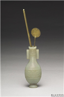 清 青玉兽面小瓶,清,玉石,香具/盛装器