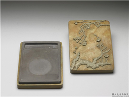 清 乾隆 松花石紫石长方砚,清 高宗,紫石,文具、文玩