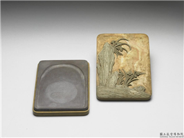 清 乾隆 松花石紫石长方砚,清 高宗,紫石,文具、文玩