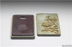 清 乾隆 松花石紫石长方砚,清 高宗,紫石,文具、文玩