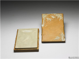 清 乾隆 松花石竹石图砚,清 高宗,松花石,文具、文玩