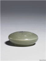 清 青玉寿字小圆盒,清,玉石,香具/盛装器