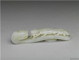 清 白玉带扣,清 西元1644-1911年,玉石珠宝,服饰佩饰