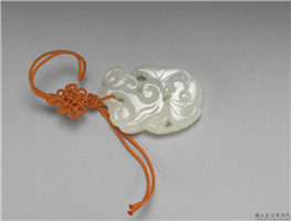 清 玉灵芝佩饰,清 西元1644-1911年,玉石珠宝,服饰佩饰