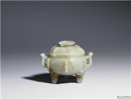 清 青玉鼎形炉,清,玉石,香具/盛装器