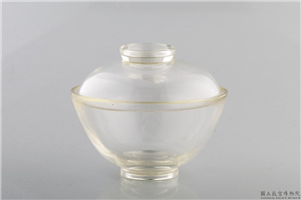清 水晶盖碗,,水晶,盛装器