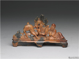 红石笔山,清,玉石,文具、文玩