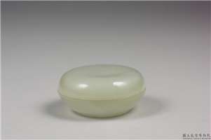 清 青玉小圆盒,清,玉石,香具/盛装器