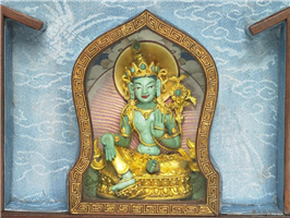 清 金镶珊瑚松石救度佛母(松石),清,玉石珠宝,法器
