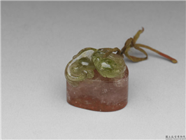 清 三色碧玺章,时代不详,玉石珠宝,印玺