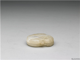 清 白玉鸟纹小盒,清,玉石,香具/盛装器