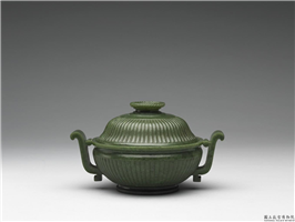 清 碧玉直纹炉,清,玉石,香具/盛装器