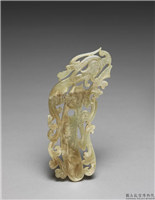 东汉 龙纹韘形佩,东汉,玉石,服饰、佩饰