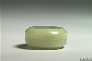 清 玉光素小圆盒,清,玉石,香具/盛装器