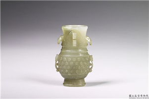 明晚期 青玉乳丁小瓶,明,玉石,香具/盛装器