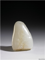 清白玉椭圆印(一生清白:印文),清,玉石,印玺