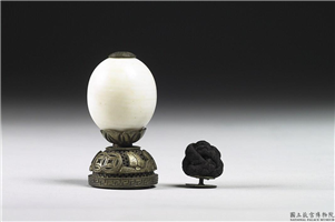 砗渠顶戴(连座),,金,服饰、佩饰