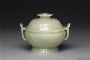 清 青玉兽面纹炉,清,玉石,香具/盛装器