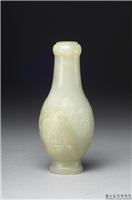 清 青玉兽面纹瓶,清,玉石,香具/盛装器