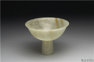 玉「靶碗」,清,玉石,盛装器/食器