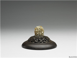 元-明 莲塘龙纹玉顶,元-明,,香具/盛装器