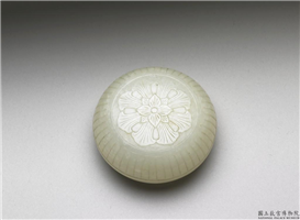 清 青白玉直纹盒,清,玉石,香具,盛装器