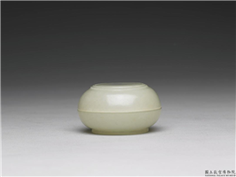 清 青玉素面小盒,清,玉石,香具/盛装器