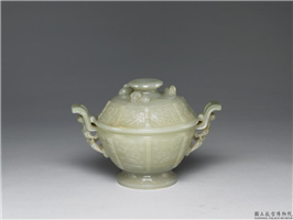 清 青玉兽面炉,清,玉石,香具/盛装器